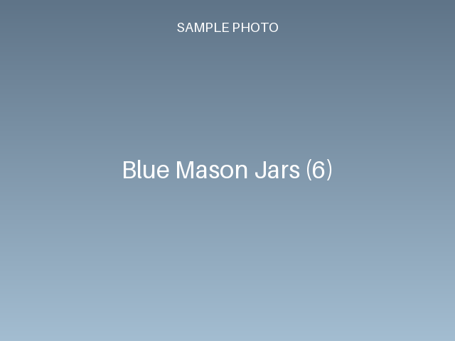 Blue Mason Jars (6)